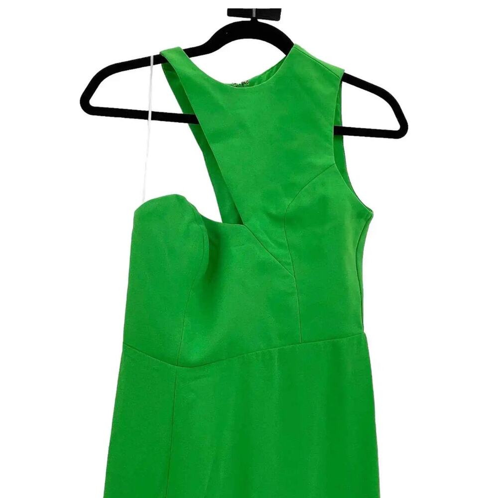 Amanda Uprichard Gilda Gown One-Shoulder Silhouette in Green Women's Size M NWOT - Picture 6 of 11